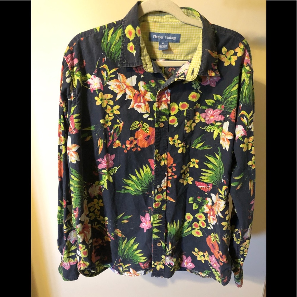 Long sleeve Hawaiian Button down